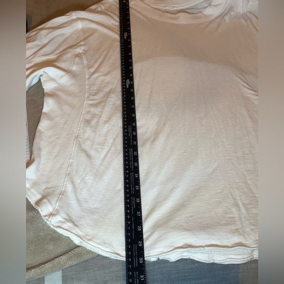 Aerie White Oversized Drop Shouldered Boyfriend Long sleeve top, size XL - Picture 8 of 10